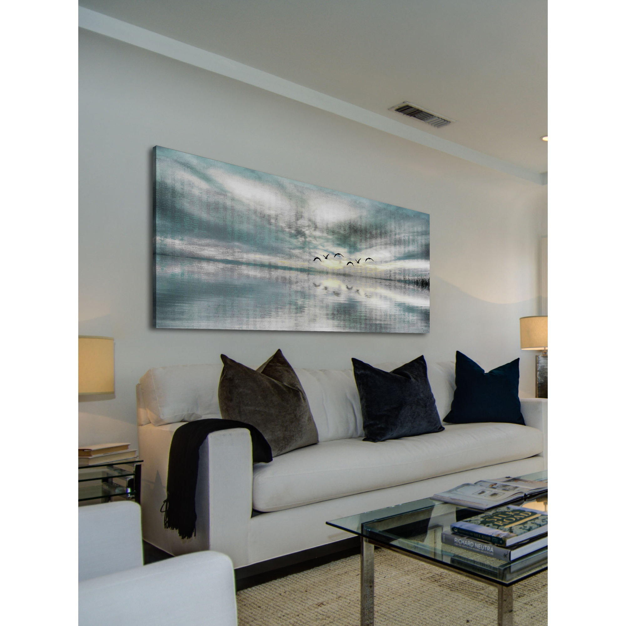 ParvezTaj 'Birds Skylight' by Parvez Taj Painting Print on Wrapped