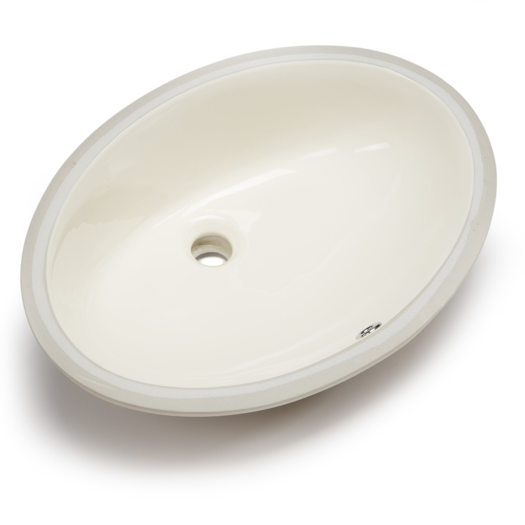 Hahn Ceramic Bowl Oval Undermount Bathroom Sink with Overflow Wayfair