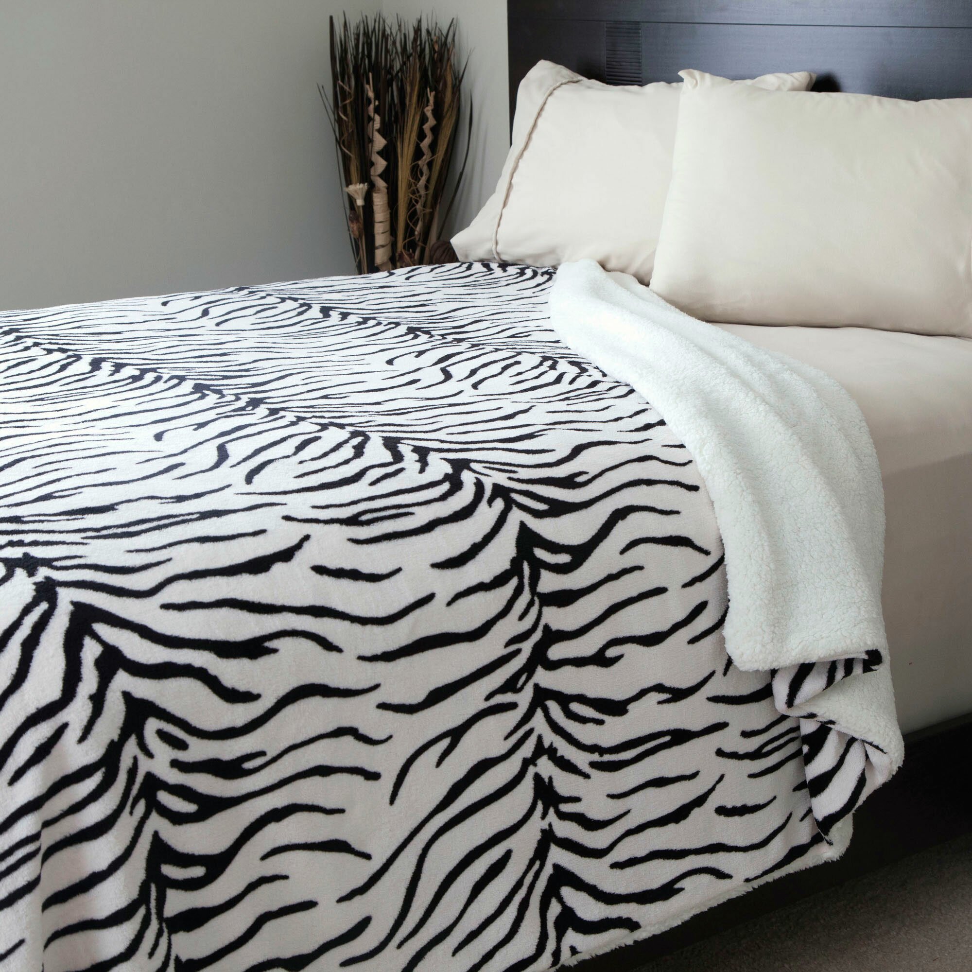 Lavish Home Zebra Blanket & Reviews | Wayfair