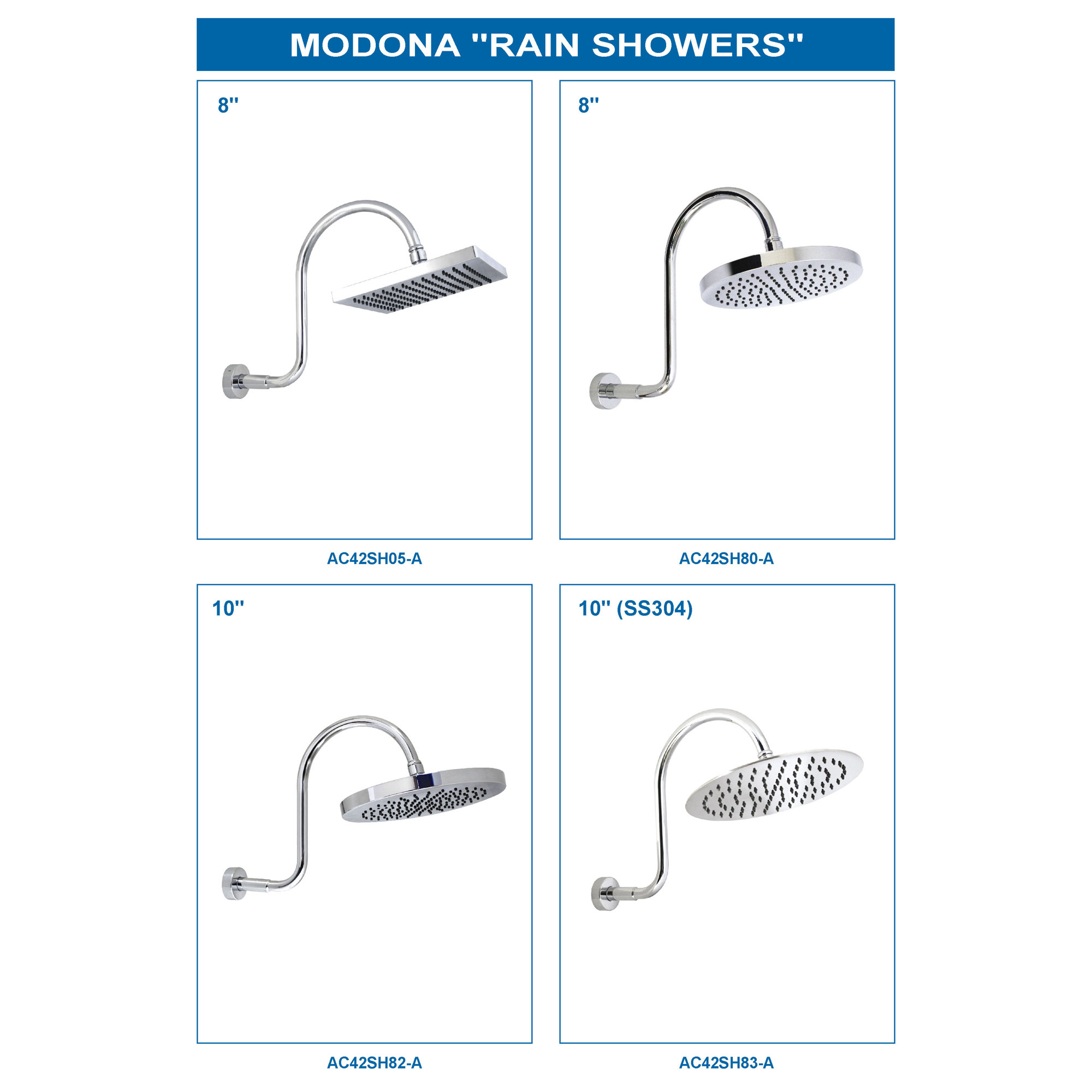 Modona Square 2.5 GPM Shower Head and Shower Arm with Flange & Reviews