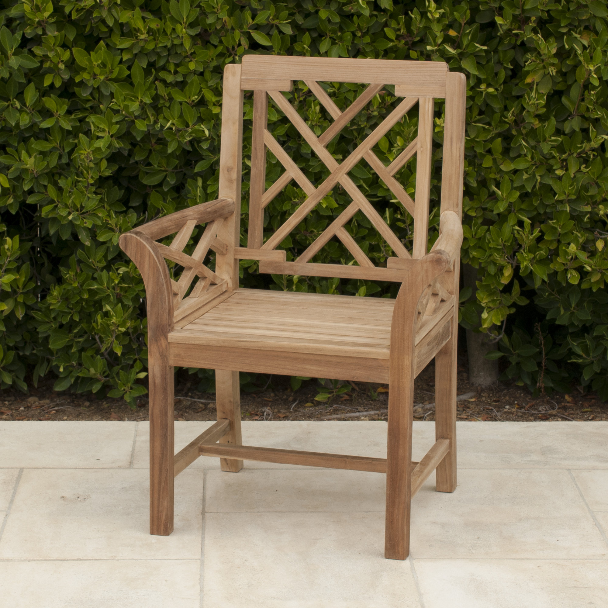 Trijaya Living Malibu Outdoor Teak 9 Piece Dining Set with Cushion