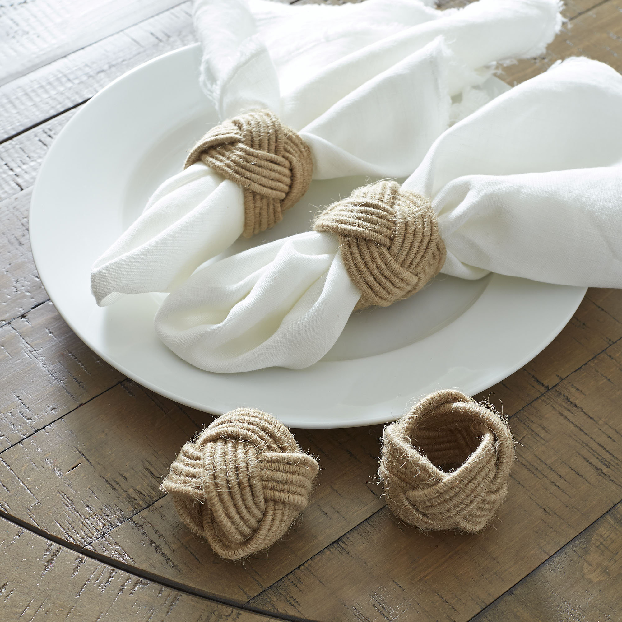 Birch Lane™ Jute Woven Napkin Rings & Reviews Wayfair