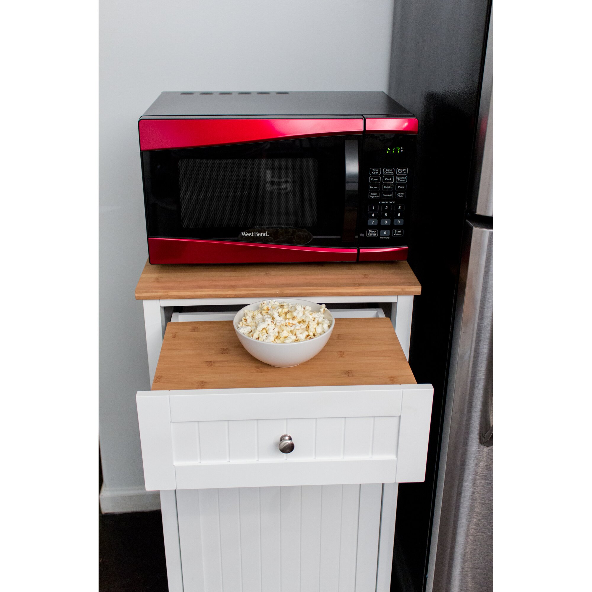 CORNER HOUSEWARES Microwave Kitchen Cart & Reviews | Wayfair