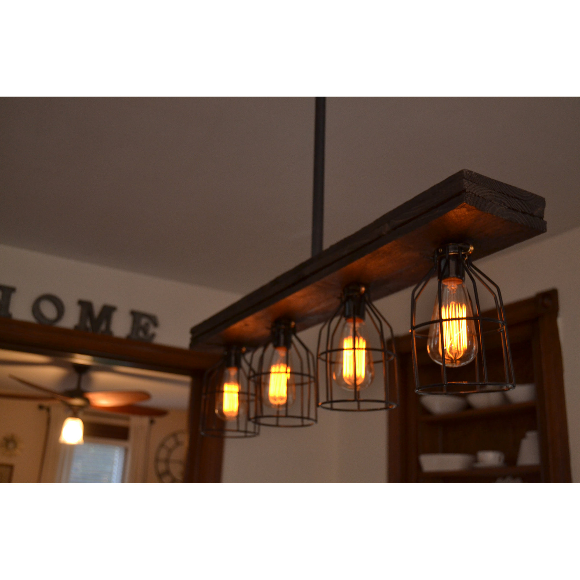 West Ninth Vintage Triple Wood 4Light Kitchen Island Pendant Wayfair.ca