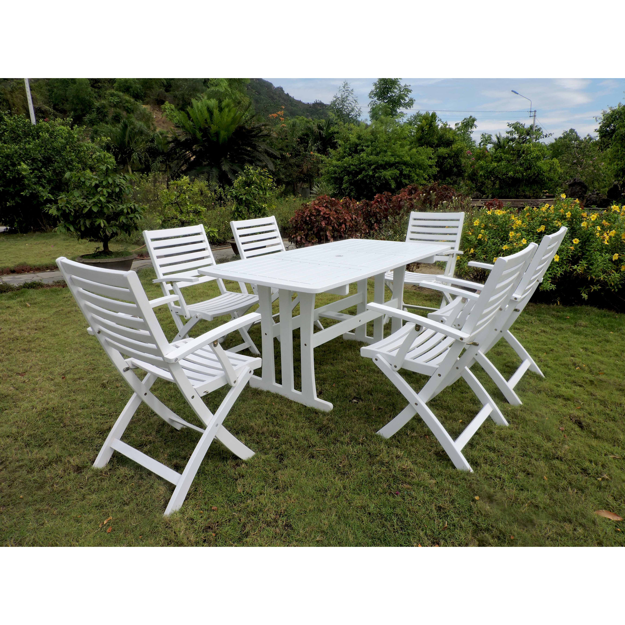 Beachcrest Home Bristol 7 Piece Patio Dining Set & Reviews Wayfair