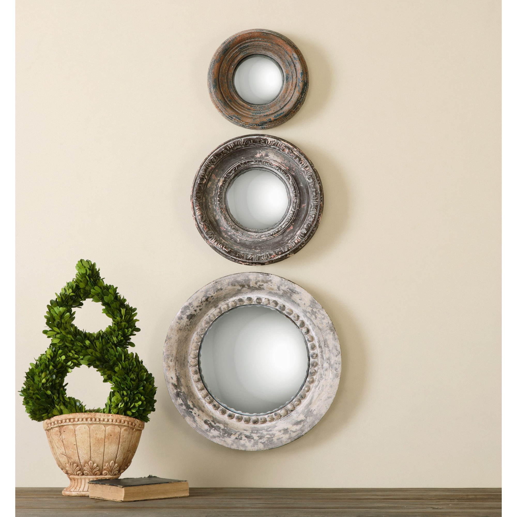 3-Piece Alona Round Large Wall Mirror Set & Reviews | Joss & Main