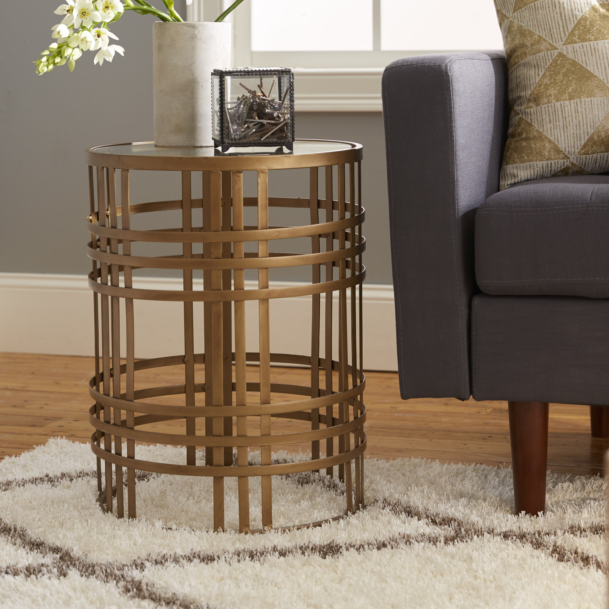 House of Hampton Riley Large Barrel End Table & Reviews Wayfair