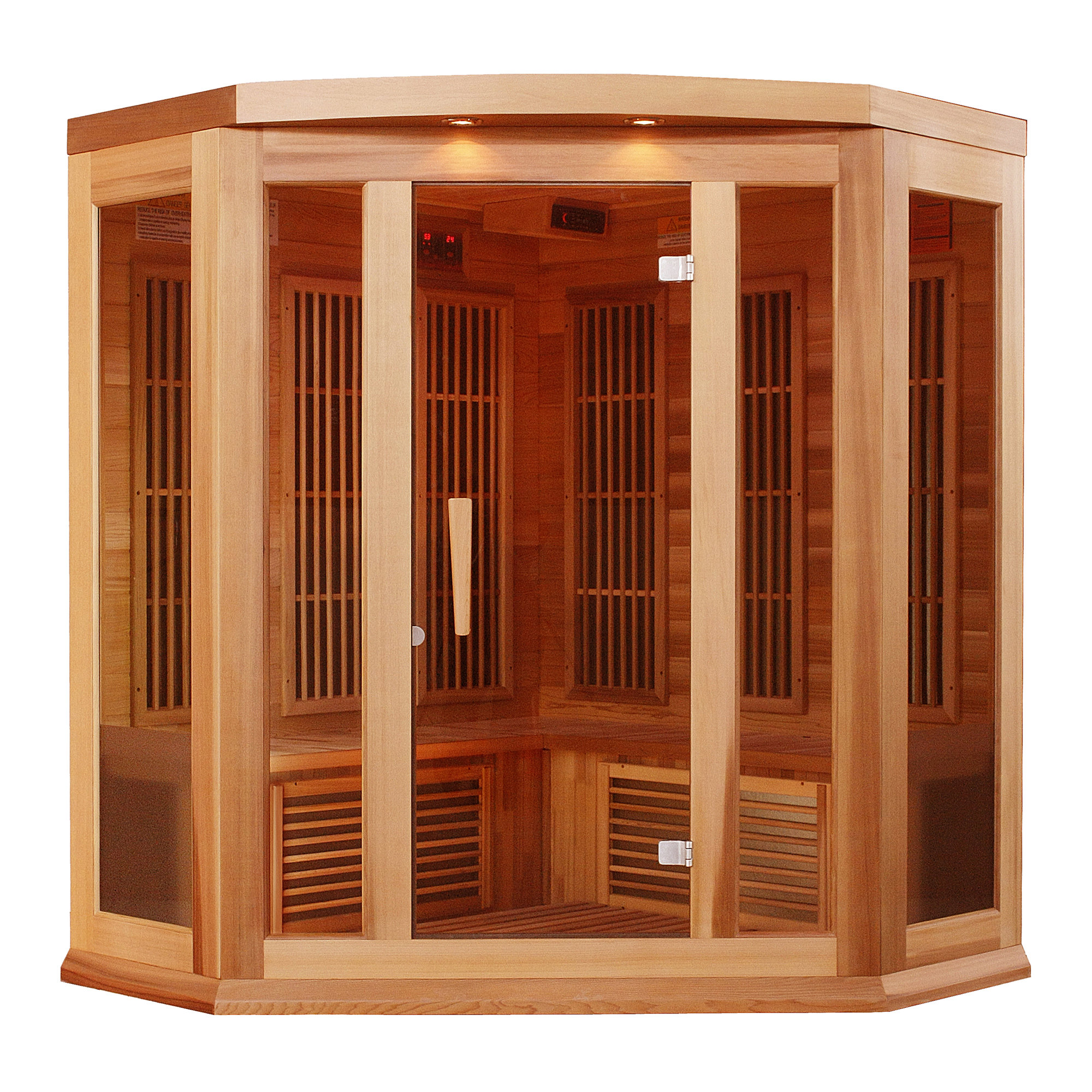 Dynamic Infrared 3 Person Corner Carbon FAR Infrared Sauna & Reviews