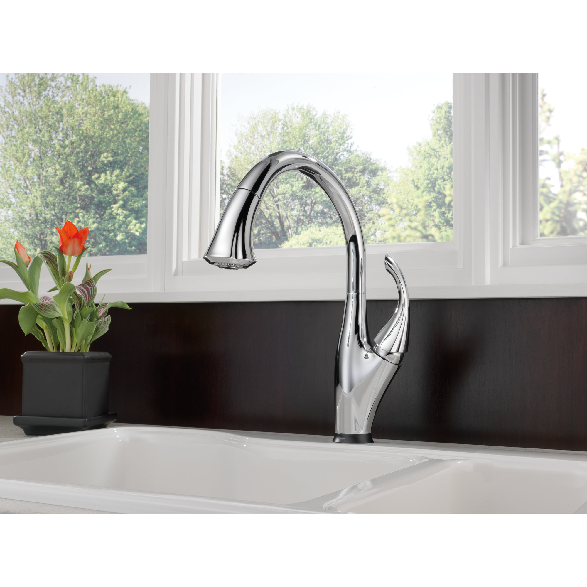 Delta Addison Touchless Single Handle Standard Kitchen Faucet & Reviews