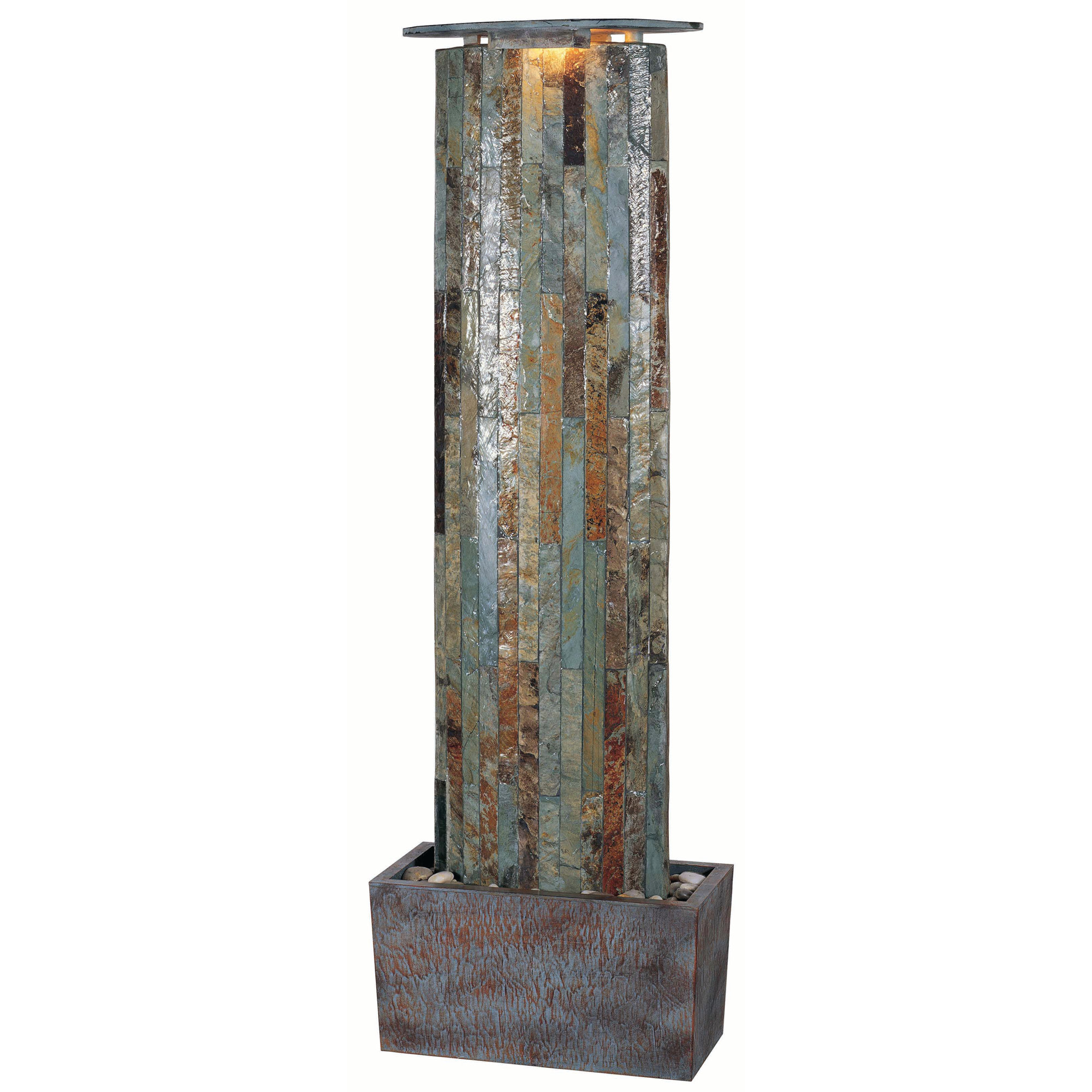 Wildon Home ?? Natural Stone Aveline Wall Slate Floor Fountain & Reviews