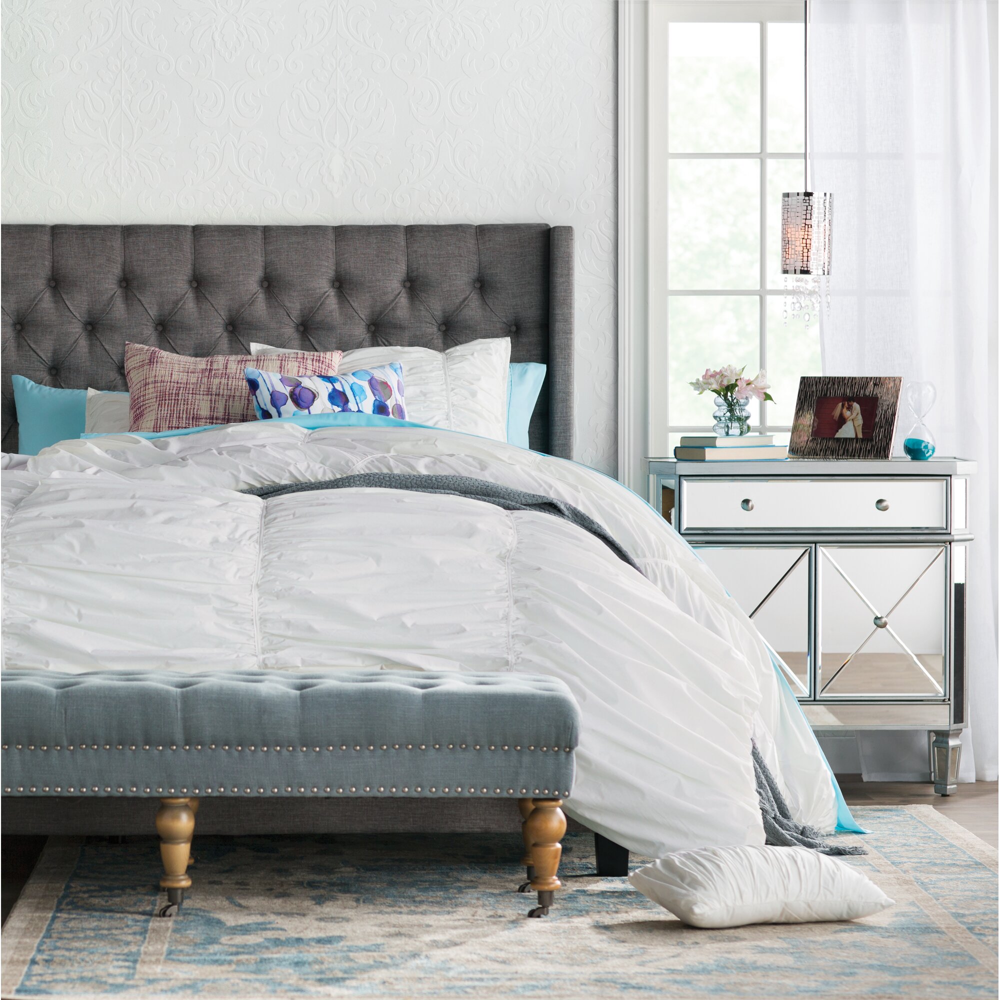 Lark Manor Ambrine Upholstered Bedroom Bench & Reviews | Wayfair