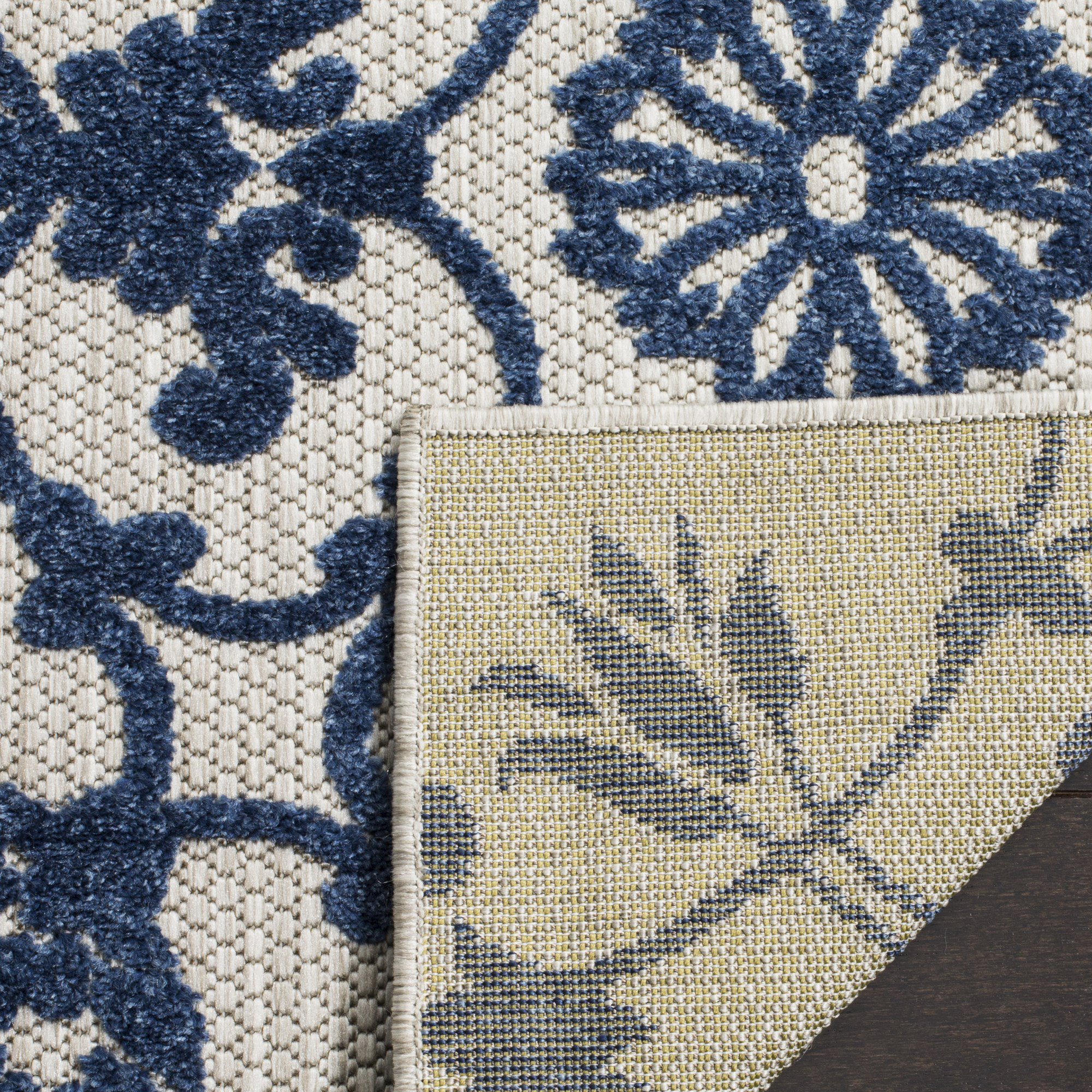 Three Posts Light Gray/Royal Blue Indoor/Outdoor Area Rug & Reviews