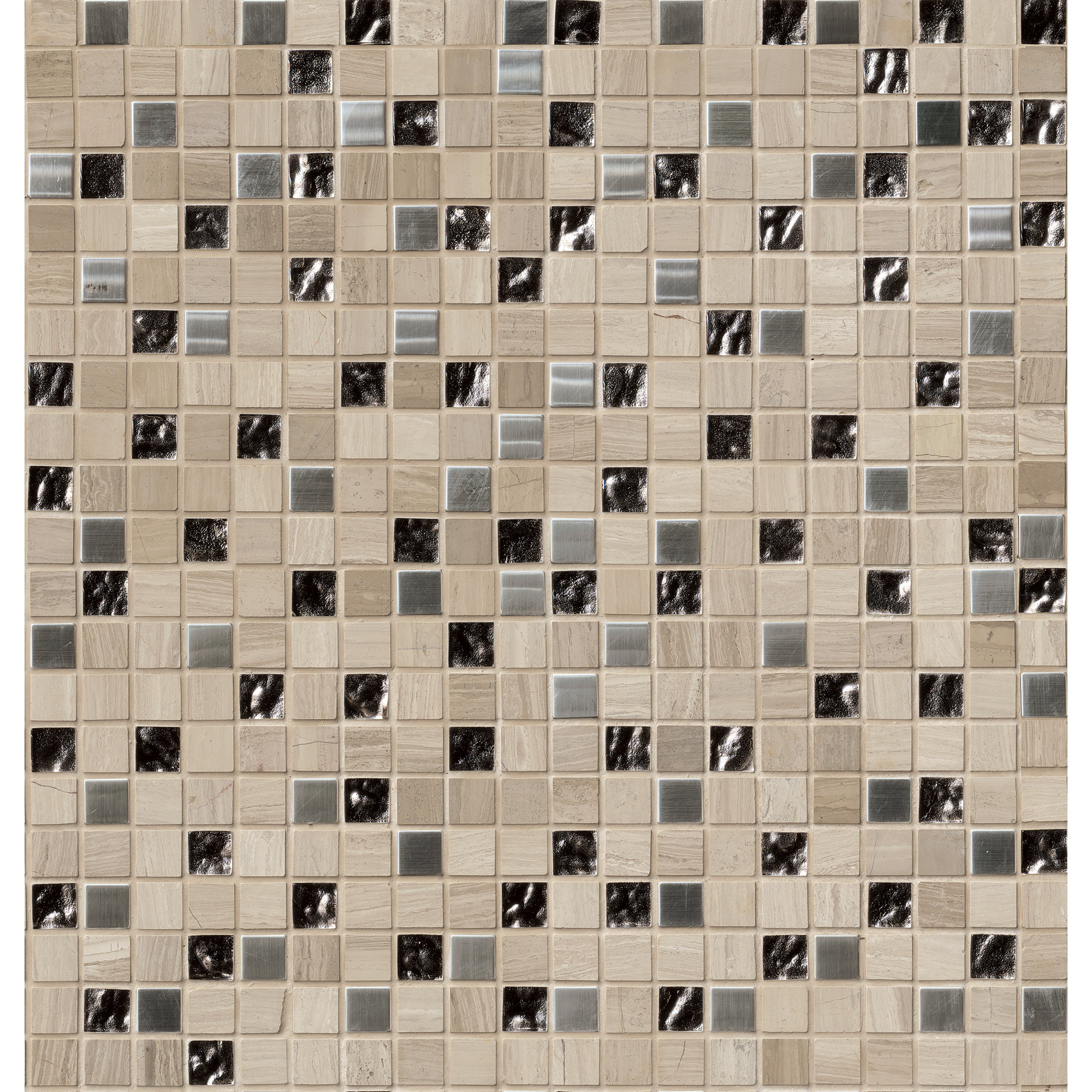 MSI 1" x 1" Glass/Stone/Metal Mosaic Tile in Gray & Reviews Wayfair