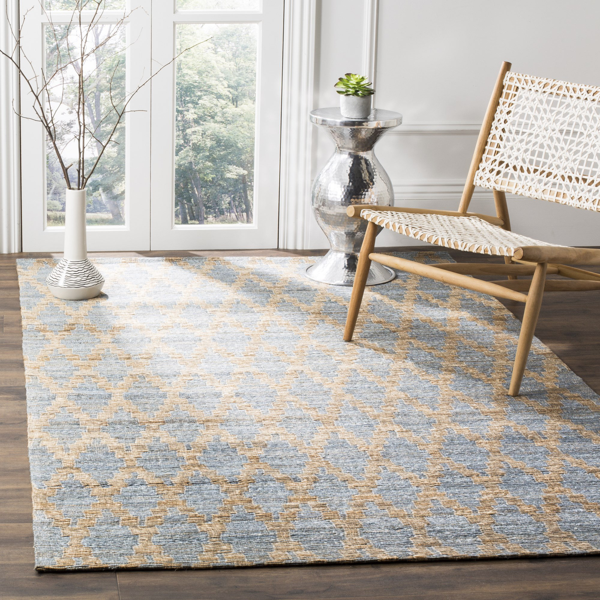 Beachcrest Home Meigs Light Blue/Gold Area Rug & Reviews Wayfair