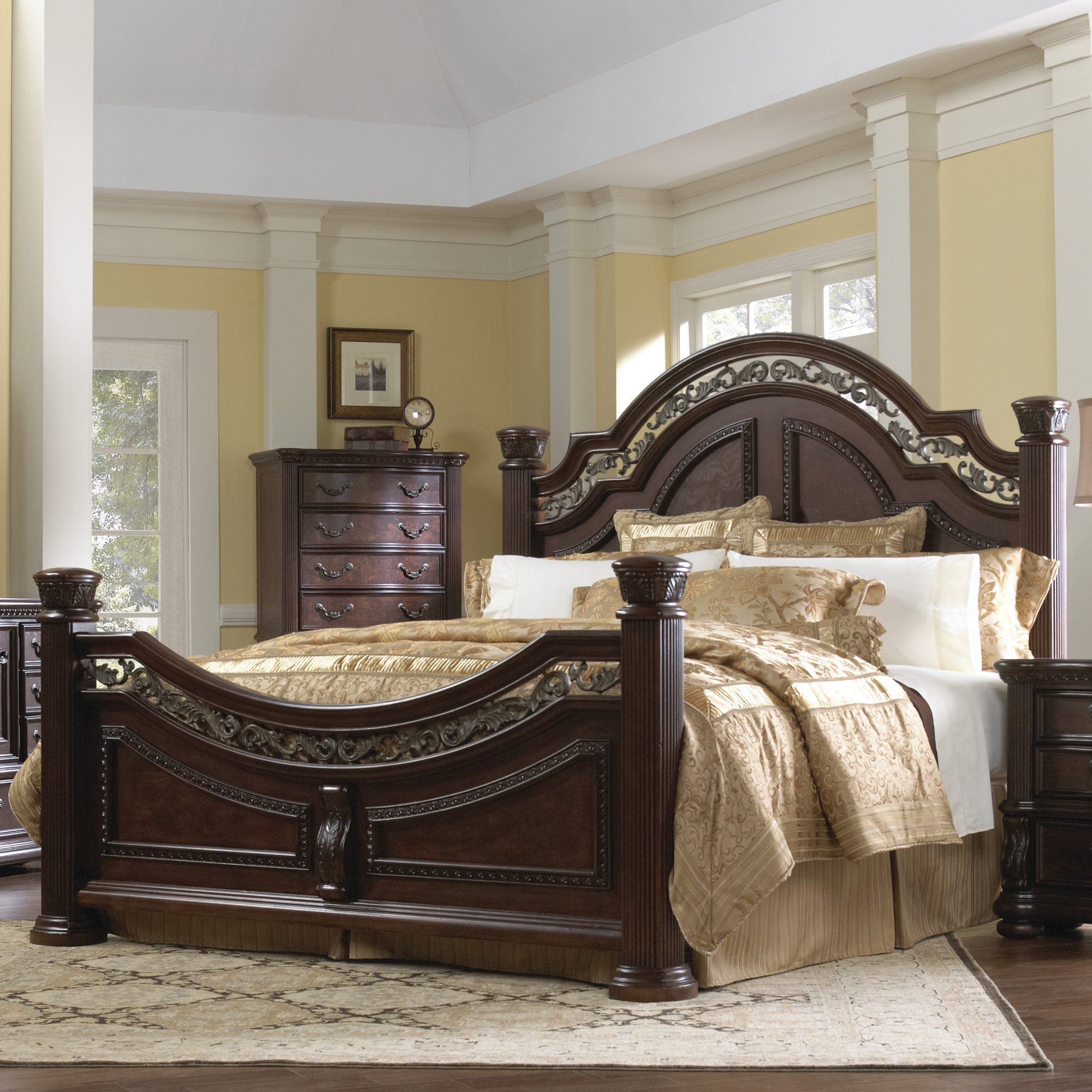 Samuel Lawrence San Marino Sleigh Customizable Bedroom Set ... Samuel Lawrence San Marino Sleigh Customizable Bedroom Set ...