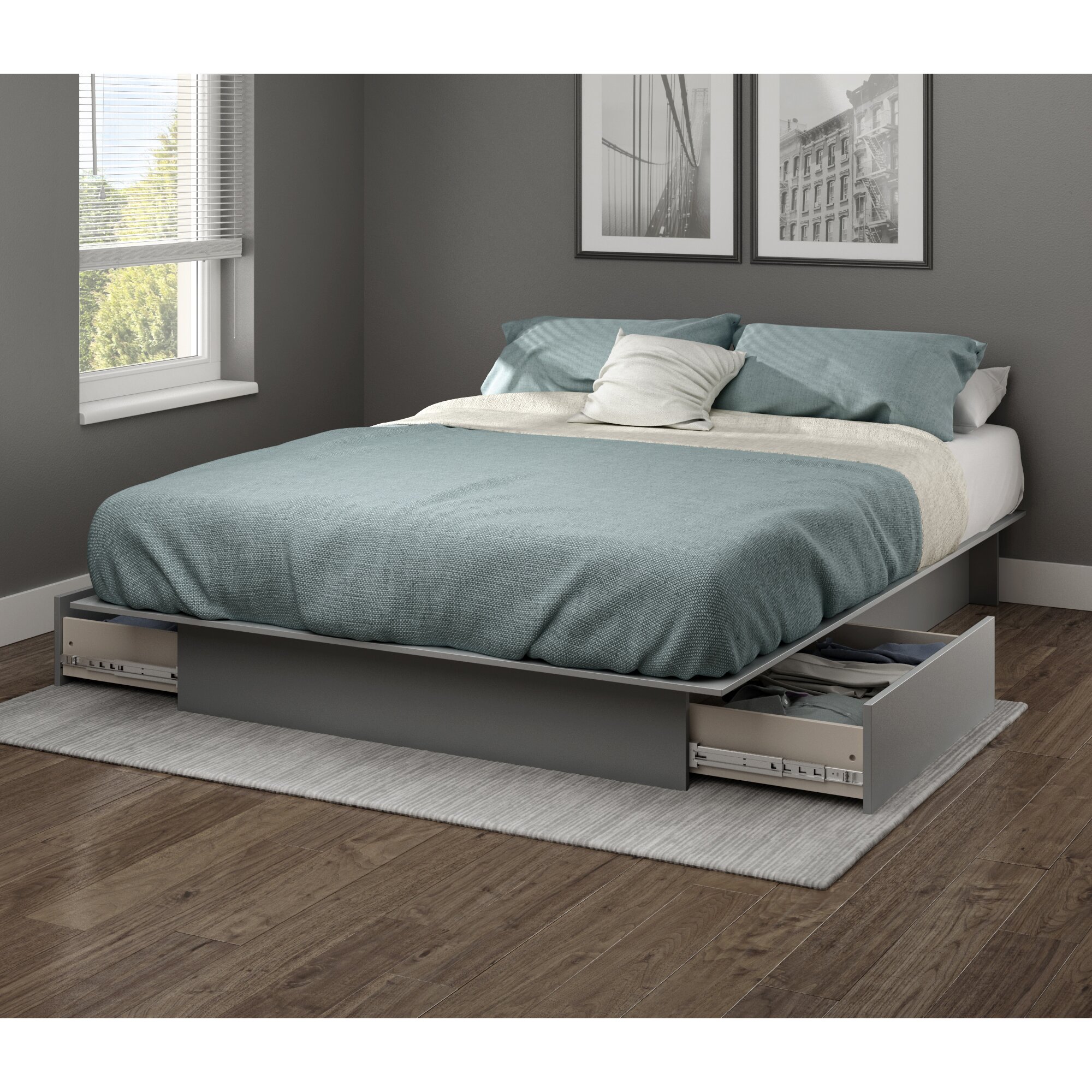 South Shore Step One Full/Queen Platform Bed & Reviews | Wayfair