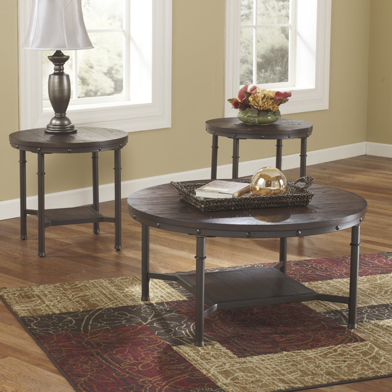 loon peak blake 3 piece coffee table set & reviews | wayfair loon peak blake 3 piece coffee table set & reviews | wayfair
