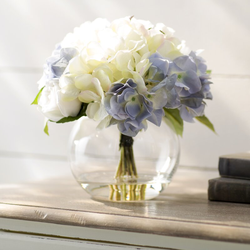 Lark Manor Millau Hydrangea And Rose Bouquet In Water & Reviews 