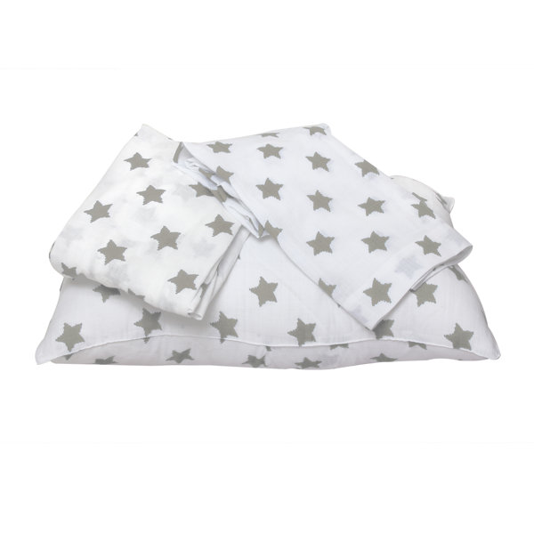 Bacati Stars Ikat Muslin 4 Piece Toddler Bedding Set & Reviews Wayfair