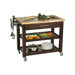 Chris & Chris Pro Chef Kitchen Island with Granite and Wood Top ...