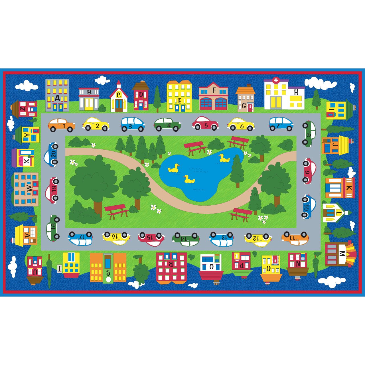 Kid Carpet Around Town Road Area Rug & Reviews | Wayfair