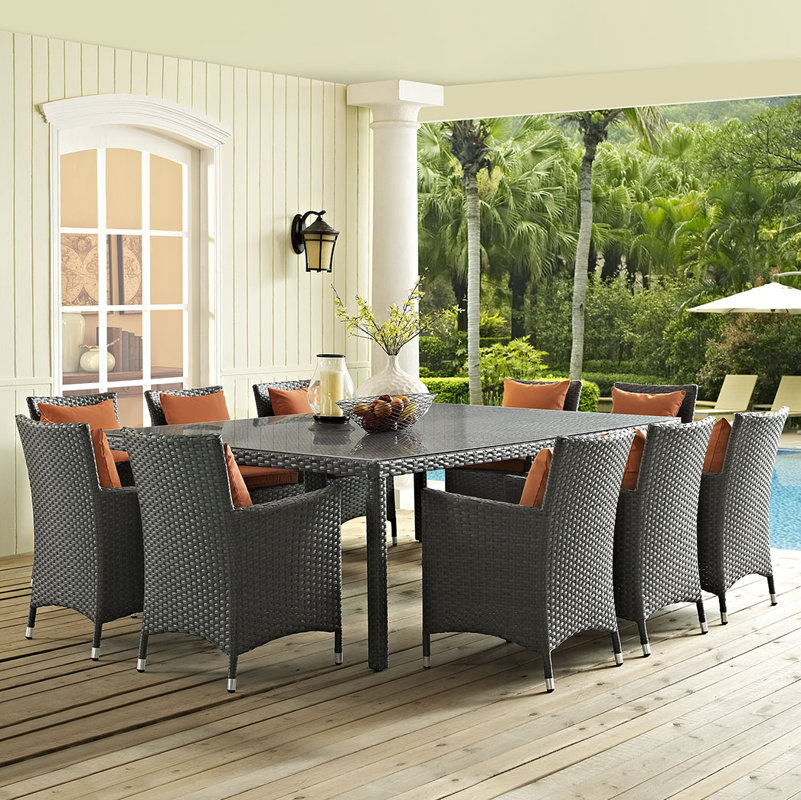 modway sojourn 11 piece dining set & reviews | wayfair modway sojourn 11 piece dining set & reviews | wayfair