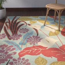 Find for Dixie Blue Floral Area Rug