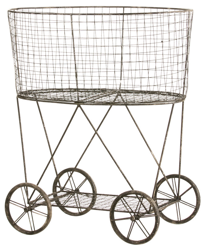 Cape Craftsmen Metal Wire Basket on Wheels & Reviews Wayfair