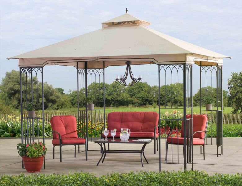 Sunjoy 10 Ft. W x 10 Ft. D Metal Portable Gazebo & Reviews Wayfair