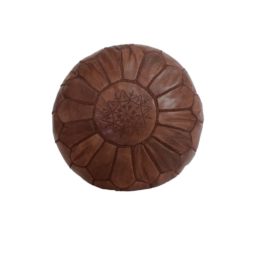 Casablanca Market Embroidered Leather Ottoman & Reviews Wayfair