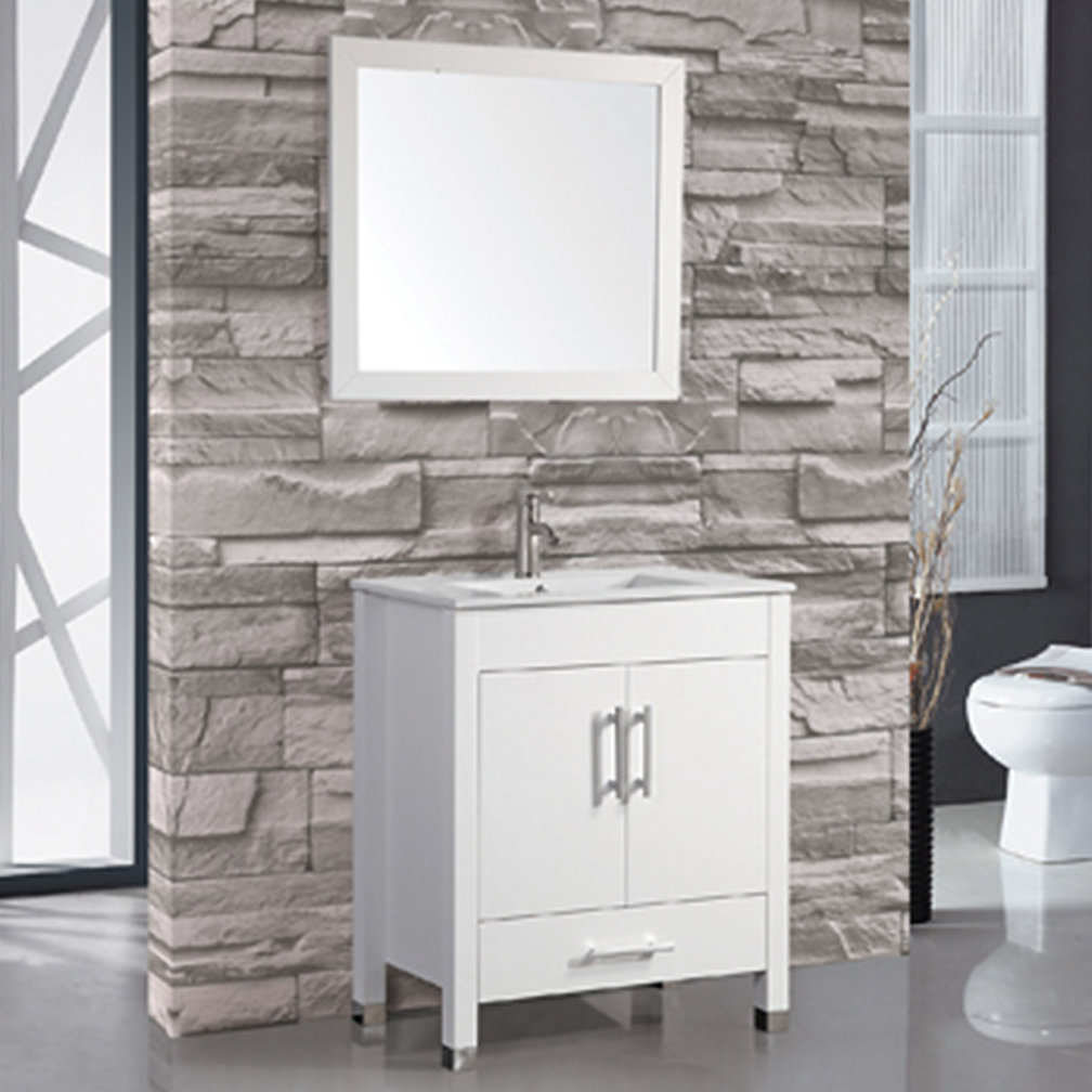 MTDVanities Monaco 30" Single Sink Bathroom Vanity Set with Mirror