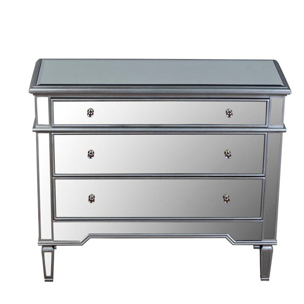 BestMasterFurniture 3 Drawer Mirrored Chest & Reviews Wayfair