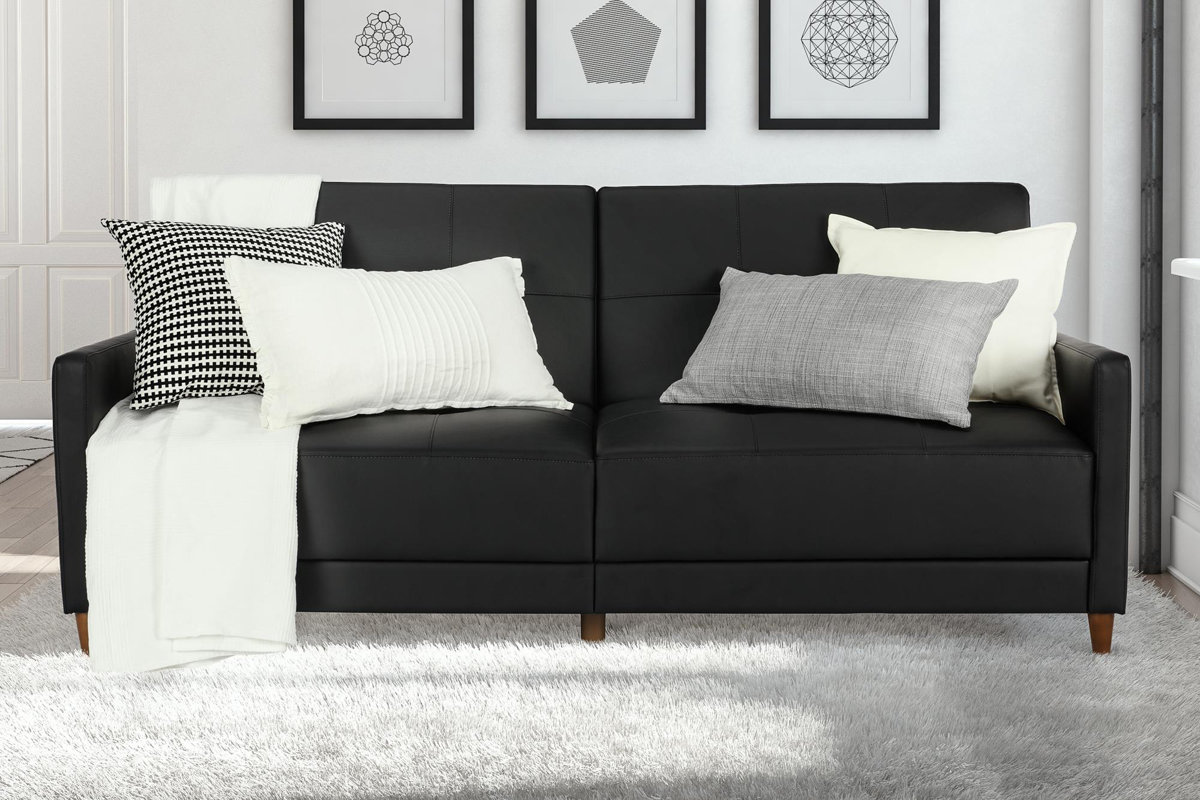 Mercury Row Benitez Faux Leather Convertible Sofa Reviews Wayfair - Defaultname mercury row benitez faux leather convertible sofa reviews wayfair - defaultname