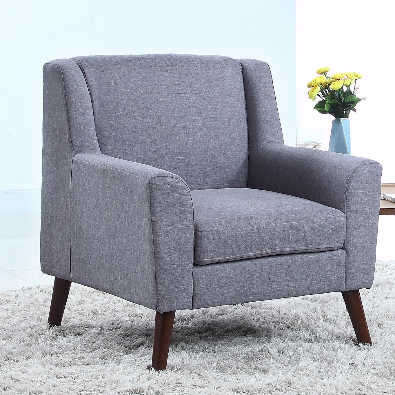 Madison Home USA Mid Century Modern Fabric Living Room Armchair ...