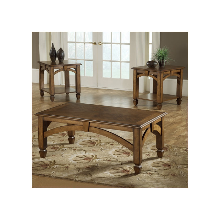 bernards arch design 3 piece coffee table set & reviews | wayfair bernards arch design 3 piece coffee table set & reviews | wayfair