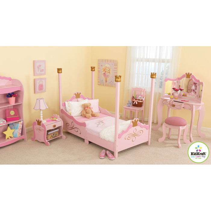 kidkraft princess toddler four poster customizable bedroom set kidkraft princess toddler four poster customizable bedroom set