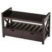 Winsome Fulton Cushion Storage Hall Bench with Basket