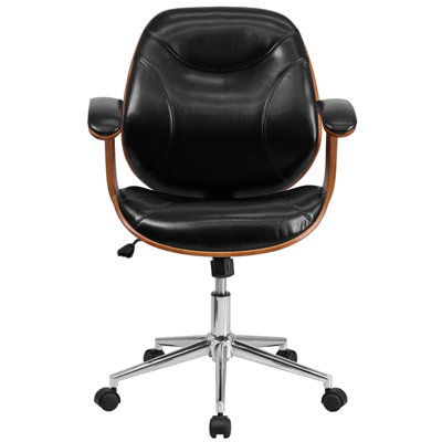 flash furniture high-back leather desk chair & reviews | wayfair flash furniture high-back leather desk chair & reviews | wayfair
