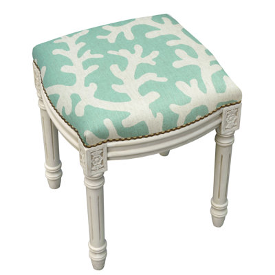 123 Creations Coastal Linen Upholstered Vanity Stool & Reviews ... 123 Creations Coastal Linen Upholstered Vanity Stool & Reviews ...