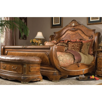 Michael Amini Cortina Sleigh Bed & Reviews | Wayfair Michael Amini Cortina Sleigh Bed & Reviews | Wayfair