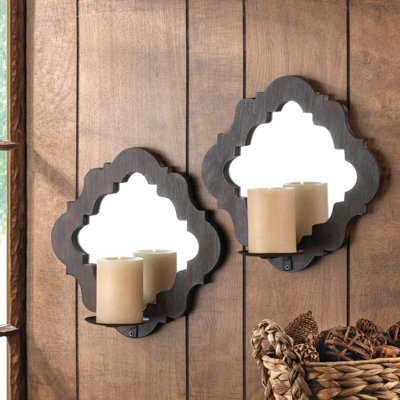 Mirrored Wall Sconce zingz & thingz wood damask mirrored wall sconce & reviews | wayfair Mirrored Wall Sconce zingz & thingz wood damask mirrored wall sconce & reviews | wayfair