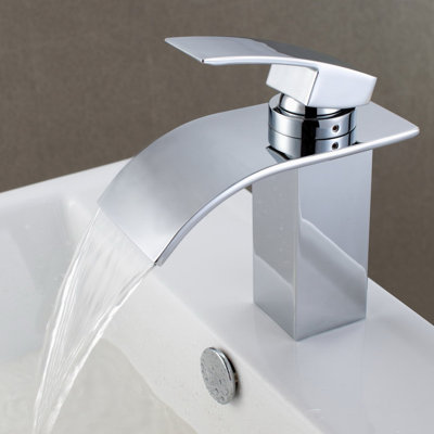 Bathroom Sink Faucet sumerain single handle deck mount waterfall bathroom sink faucet Bathroom Sink Faucet sumerain single handle deck mount waterfall bathroom sink faucet