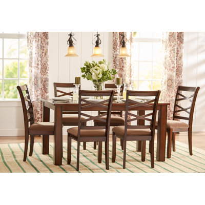 three posts crossback 7 piece dining set & reviews | wayfair three posts crossback 7 piece dining set & reviews | wayfair