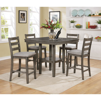 Crown Mark Tahoe 5 Piece Counter Height Dining Set Reviews Wayfair