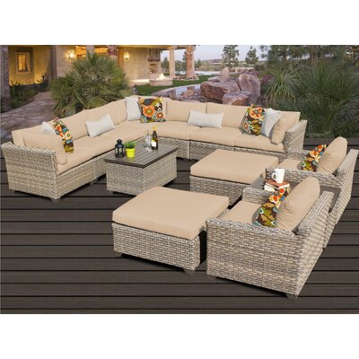 Monterey 13 Piece Sectional Seating Group with Cushion
