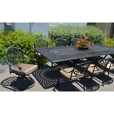 darby home co kristy 11 piece dining set with cushions & reviews darby home co kristy 11 piece dining set with cushions & reviews