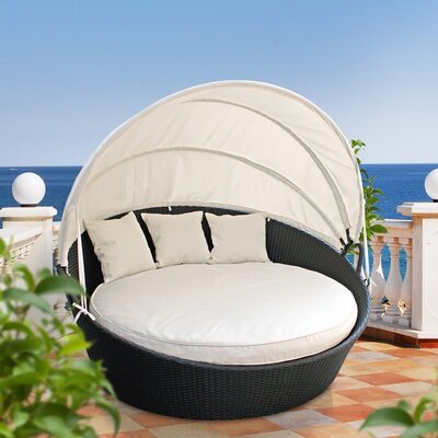 Holden Canopy Outdoor Patio Daybed with Cushion