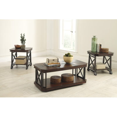 loon peak jesus 3 piece coffee table set & reviews | wayfair loon peak jesus 3 piece coffee table set & reviews | wayfair
