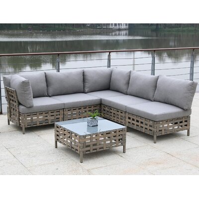 Alvinston 6 Piece Sectional Seating Group with Cushion