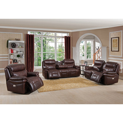 amax sanford 3 piece leather power reclining living room set with amax sanford 3 piece leather power reclining living room set with